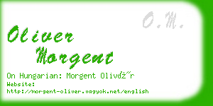 oliver morgent business card